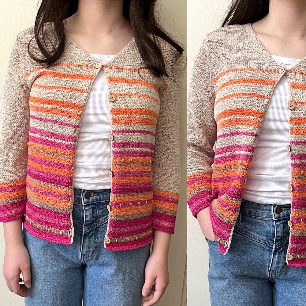 Vintage‎ Northern Reflections Button Front Cardigan Size Small